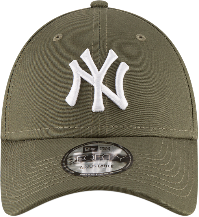 New York Yankees New Era 9Forty League Basic Olive Green Adjustable Baseball Cap - Perfect for Baseball Games, Streetwear Fashion & Sports Fans