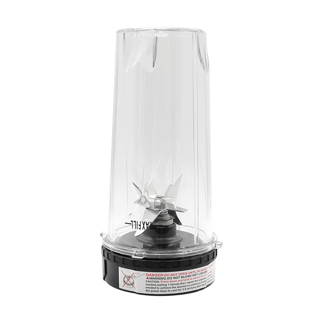 Anbige 6-Fin Replacement Blender Blade with 16oz Cup - Compatible with Ninja BL660 BL770 BL740 BL771 BL773CO Blenders - Perfect for Smoothies, Shakes & Food Prep