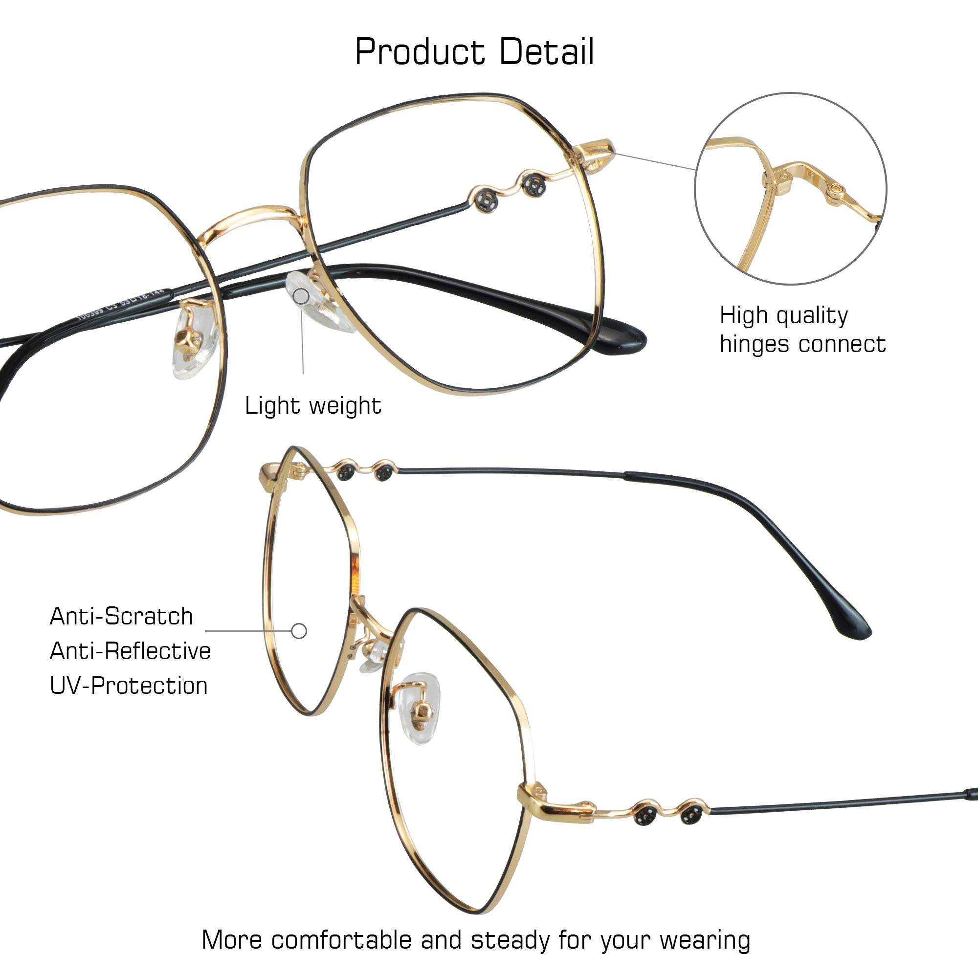 VisionGlobal Bifocal Reading Glasses with Blue Light Blocking - Stylish Retro Square Frames for Men & Women - Perfect for Computer Work, Reading & Nighttime Use
