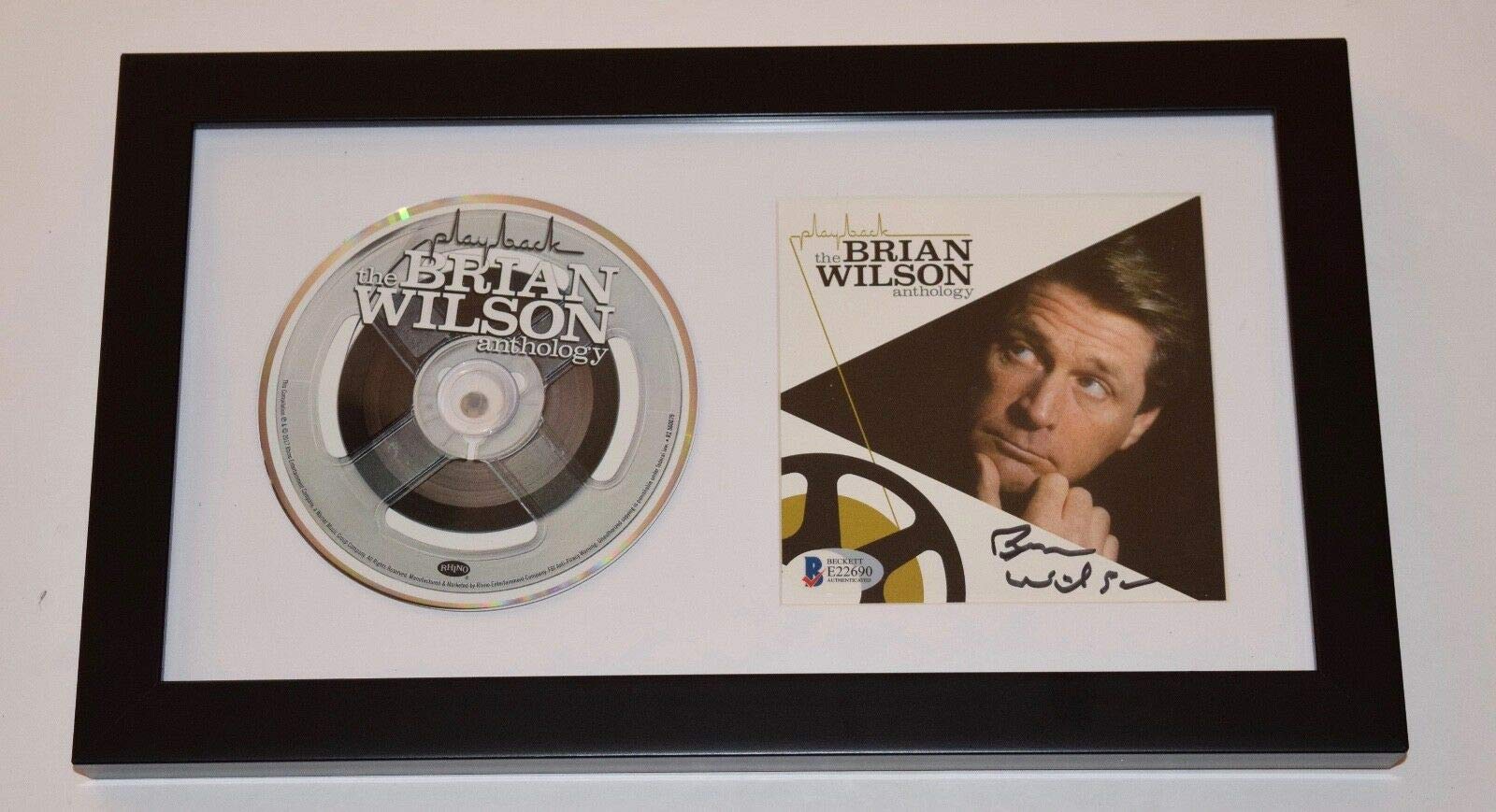 Brian Wilson Autographed The Beach Boys Anthology Framed CD with BAS COA - Perfect for Music Collectors & Beach Boys Fans Display