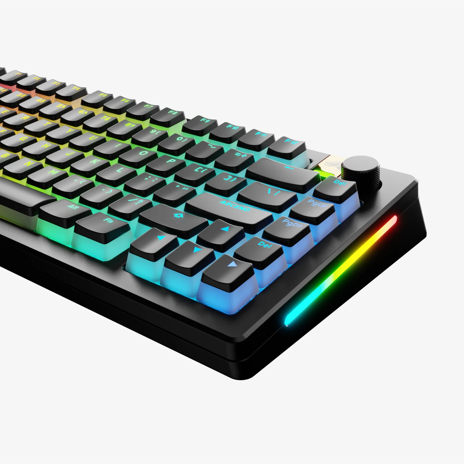 GPBT Aura V3 Keycaps - 129 Keys Custom Mechanical Keyboard Keycap Set, PBT Material, Cherry MX Profile, RGB Backlit Compatible - Perfect for Gaming, Typing & Office Work