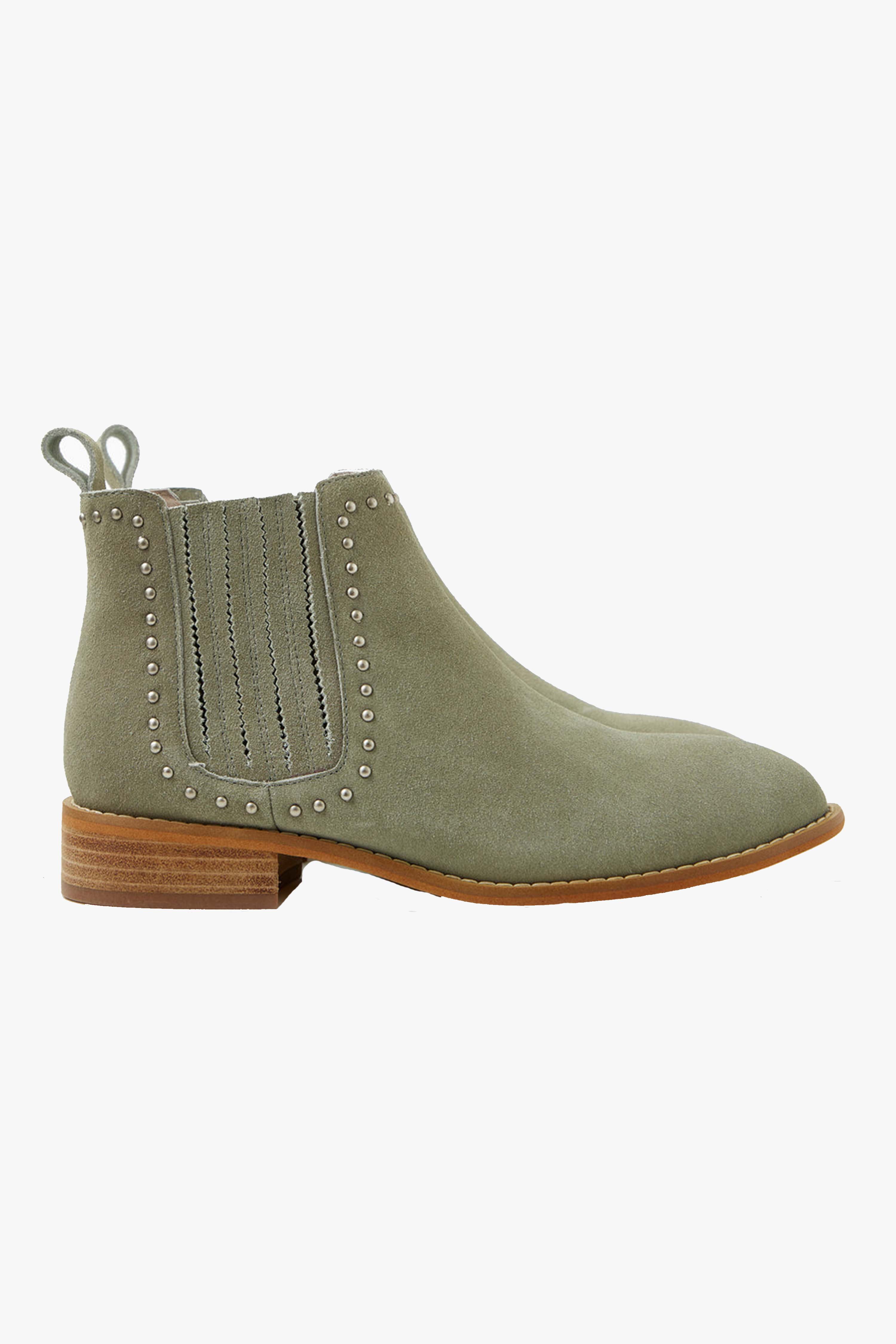 Delilah Sage Suede Leather Ankle Boots for Women - Comfortable Low Heel Booties for Fall & Winter - Perfect for Office, Casual Outfits and Date Nights