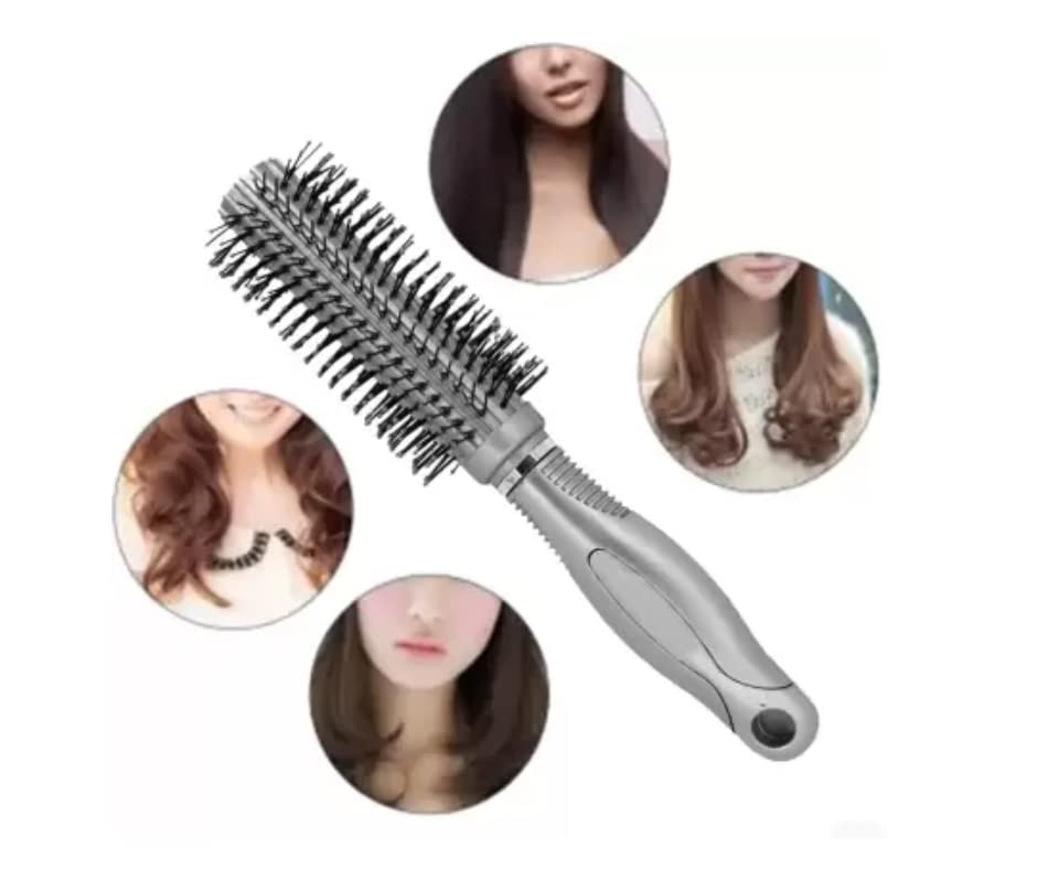 Orovo Detangling Hair Brush Set - 2 Pack Paddle Brush & Round Comb with Soft Nylon Bristles for Women & Men | Perfect for Wet/Dry Hair, Styling & Smoothing at Home or Salon