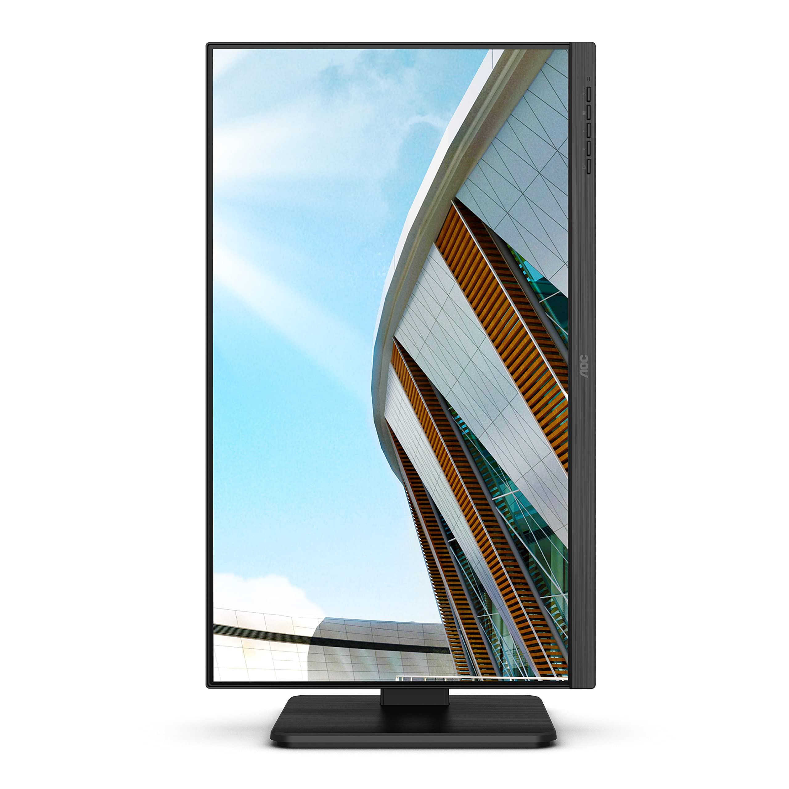 AOC 24P2C 24 Inch USB-C Monitor with Adjustable Height - Full HD 1920x1080, 75Hz, HDMI, DisplayPort, USB Hub - Ideal for Home Office, Gaming & Productivity (Black)