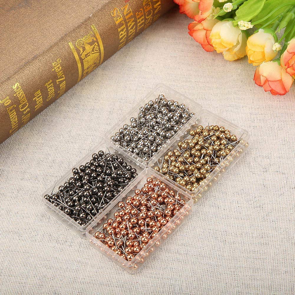 800Pcs Colorful Ball Head Sewing Pins for Dressmaking & Crafts