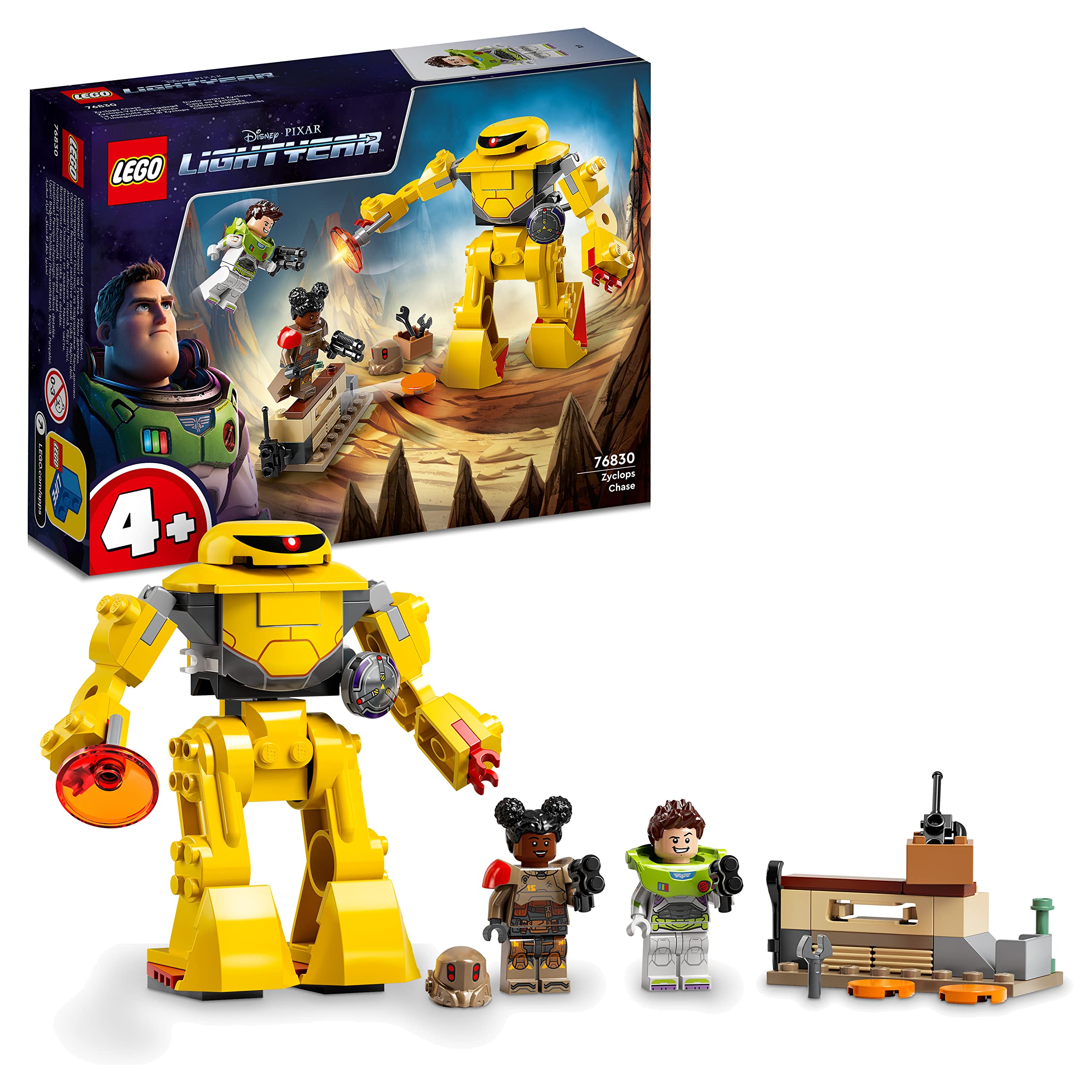 LEGO 76830 Disney Pixar Lightyear Zyclops Duel Building Toy with Buzz Lightyear & Meca Action Robot - STEM Construction Set for Kids Ages 4+ - Perfect for Space Adventure Play & Birthday Gifts