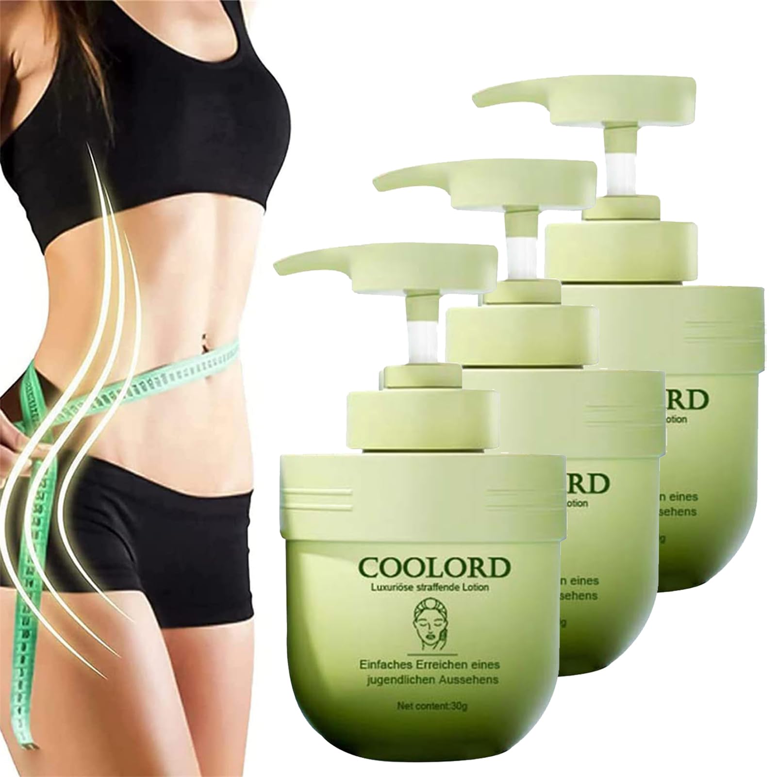 **Coolord Luxury Collagen Firming Cream – Skin Tightening & Moisturizing Body Lotion for All Skin Types | Anti-Aging & Hydration | Perfect for Daily Skincare & Post-Workout Recovery (3Pcs)**