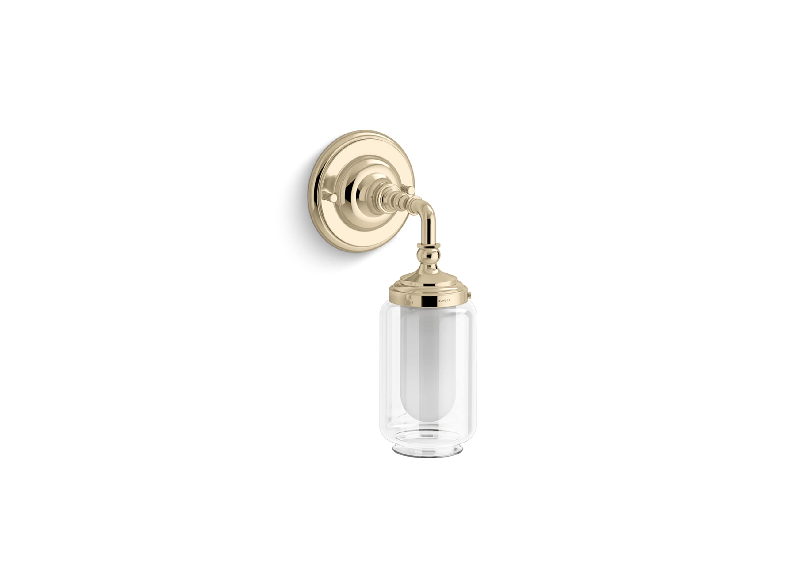 Kohler 72584-BZL Artifacts Bathroom Vanity Light Fixture - Oil Rubbed Bronze Wall Sconce with Downlight - UL Listed for Bathroom, Powder Room & Dressing Area Lighting