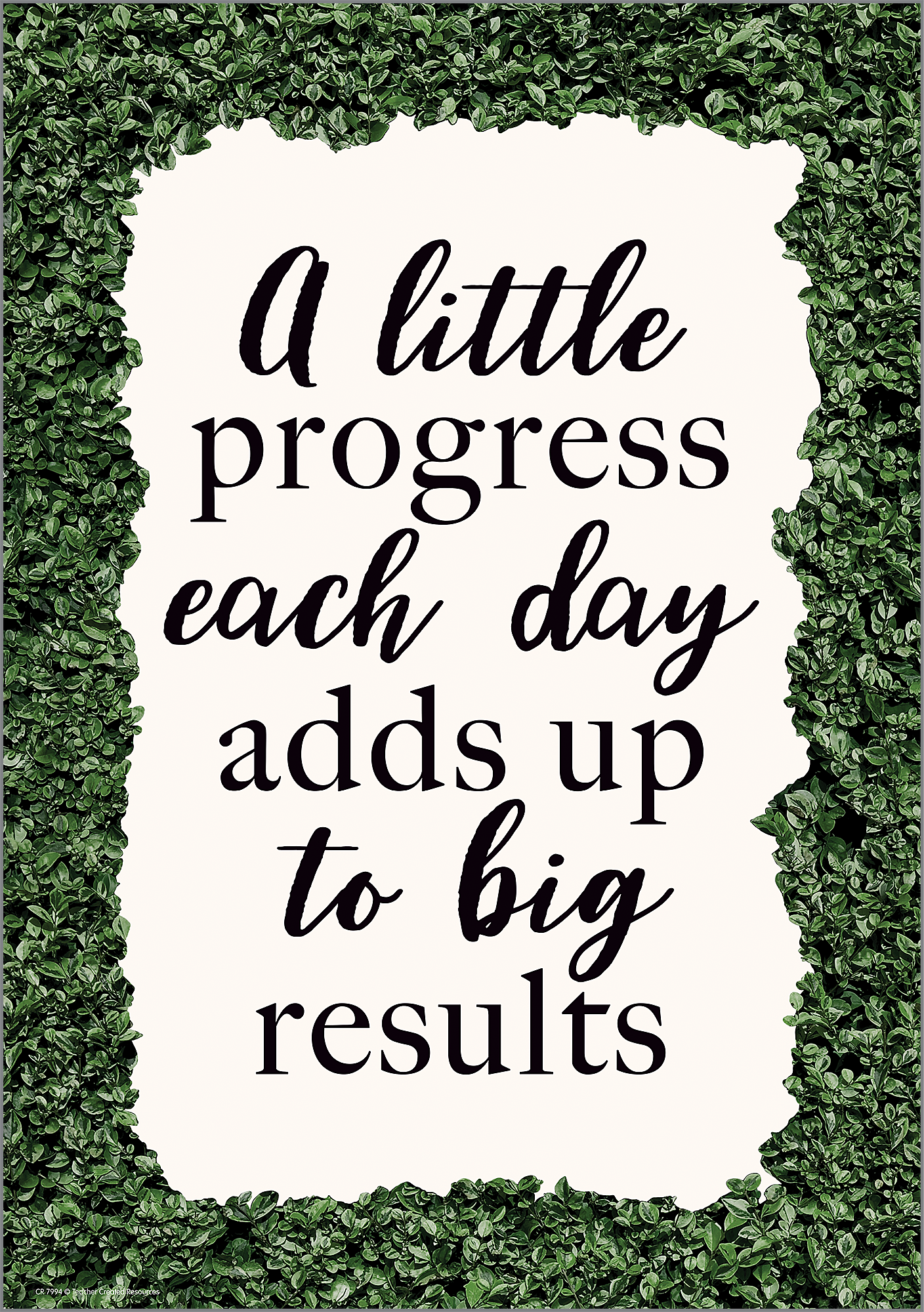 Motivational Poster - A Little Progress Each Day Adds Up to Big Results - Inspirational Wall Art for Office, Classroom & Home Decor