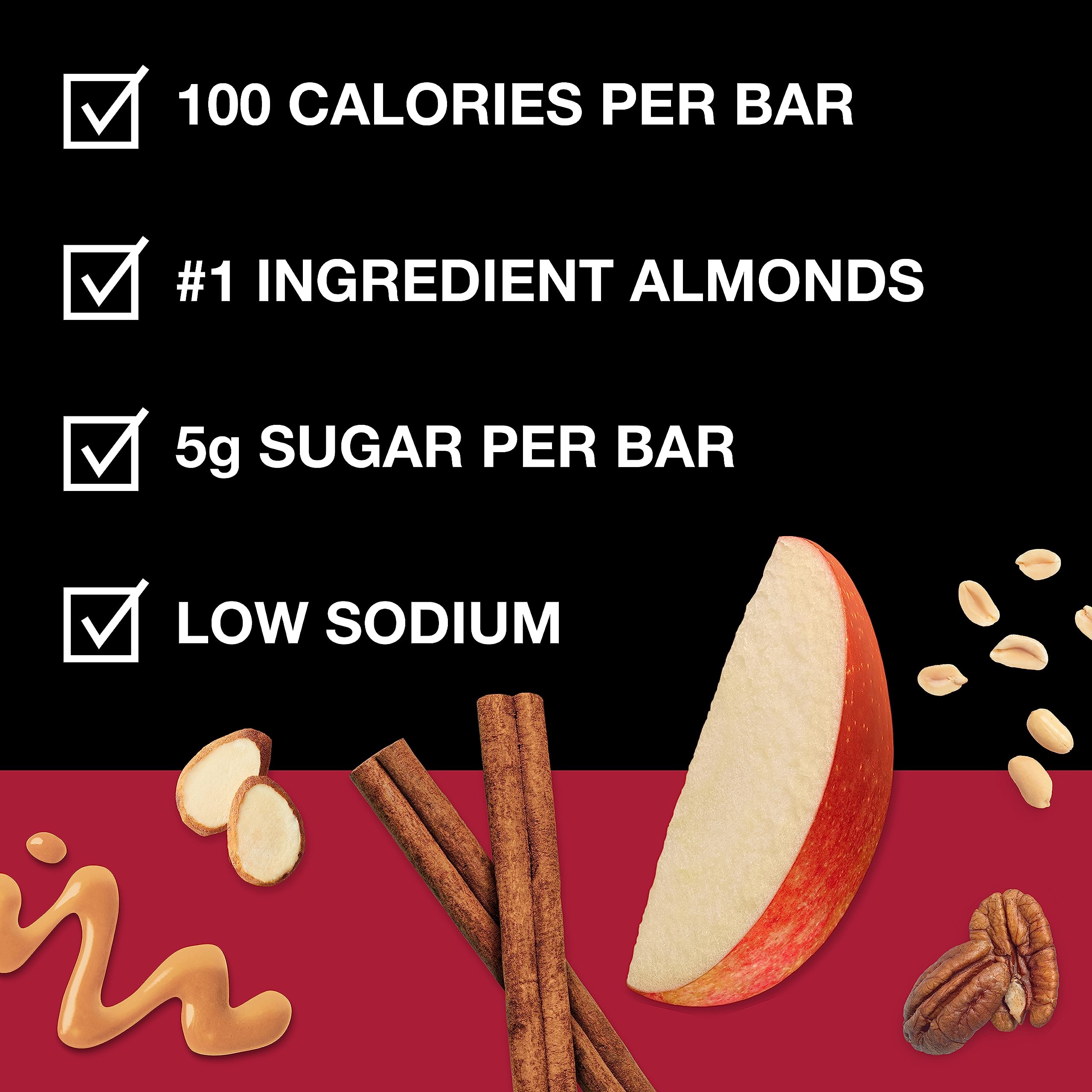 KIND THINS Caramel Apple Cinnamon Snack Bars with Almonds, Pecans & Peanuts - Gluten Free, 100 Calorie Healthy Snacks - 10 Bars Pack - Perfect for On-the-Go, Office & School Lunch