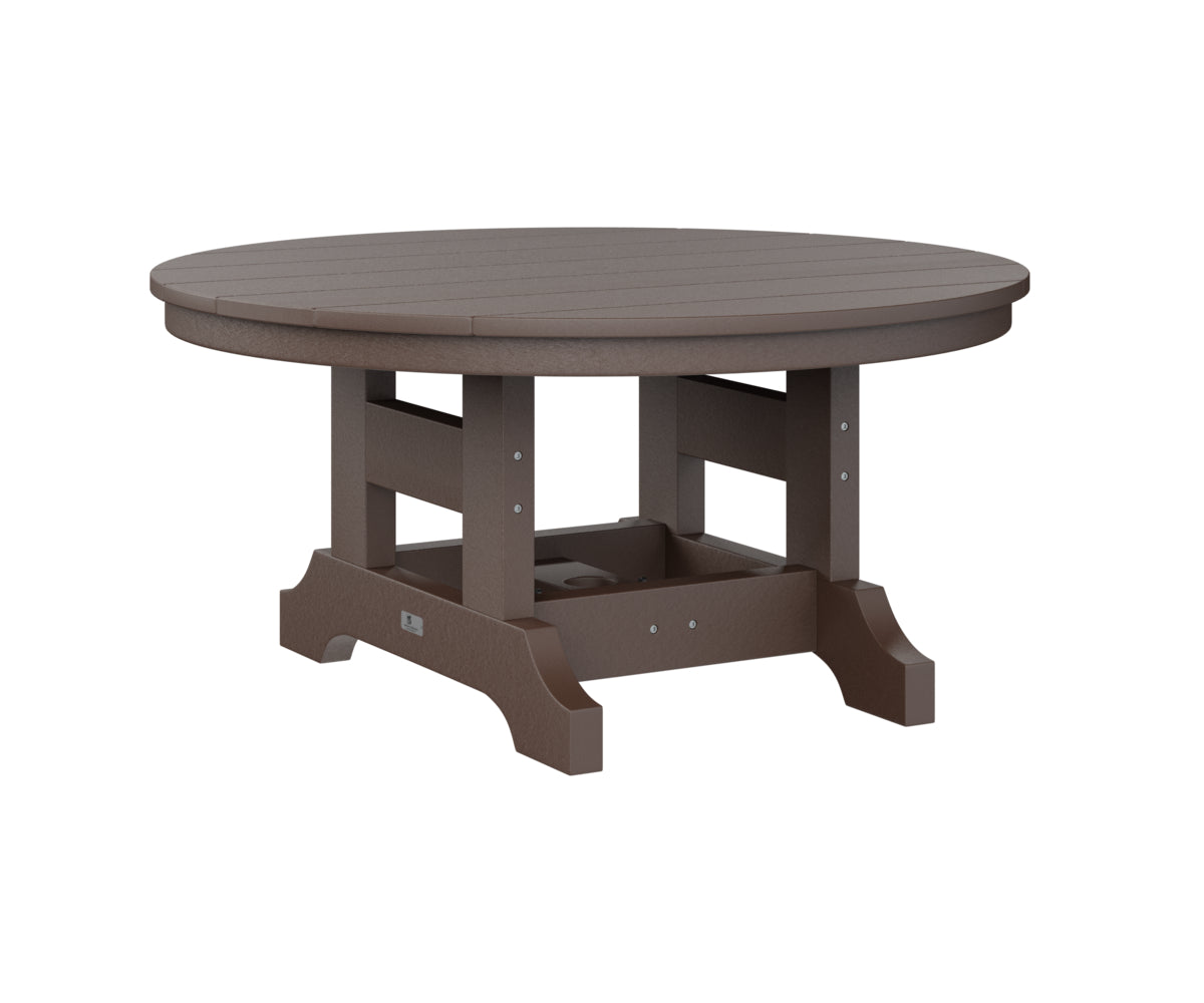 Berlin Gardens 38-Inch Round Outdoor Conversation Table - Patio Dining Set with Umbrella Hole for Backyard, Garden, Poolside & Deck Use