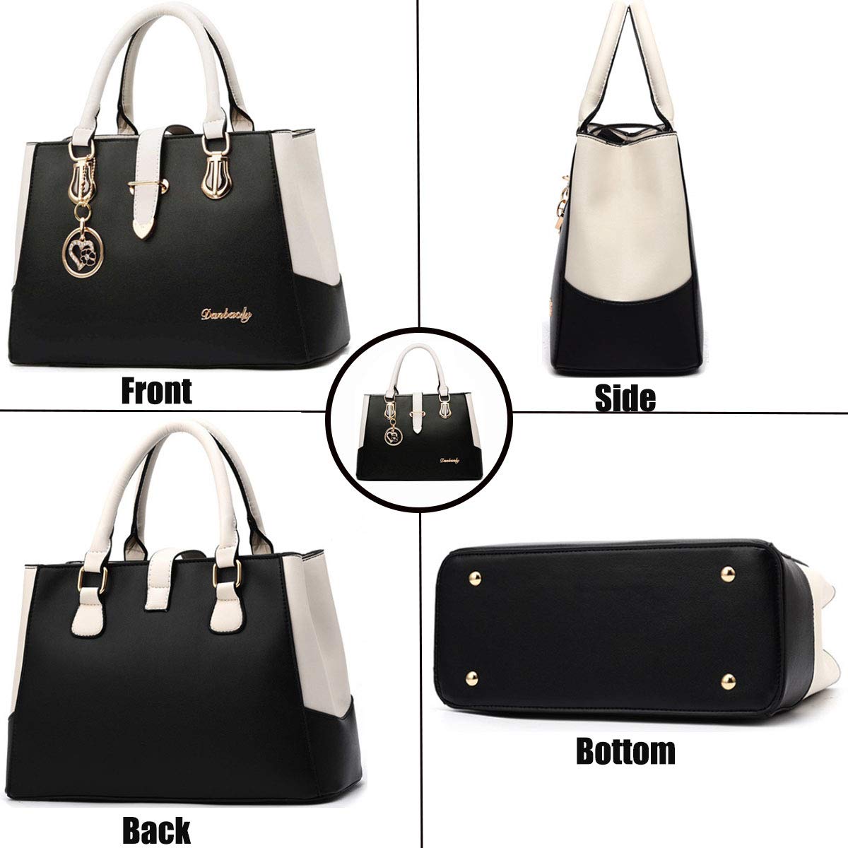 Stylish Women's PU Leather Handbags - Tote, Shoulder & Crossbody Bags with Detachable Long Strap | Perfect for Work, Travel & Everyday Use