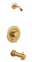 Moen Align Posi Temp Tub and Shower Trim Kit - Brushed Gold Finish (T2193NHBG) | No Shower Head Included | Perfect for Bathroom Renovation & Modern Home Decor