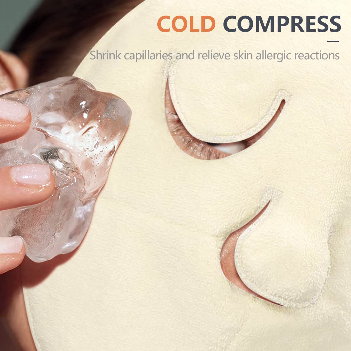 Belanto Reusable Hot & Cold Compress Facial Steamer Towel - Moisturizing Spa Mask for Women & Girls | 1-Pack | Perfect for Skincare, Relaxation & Beauty Treatments