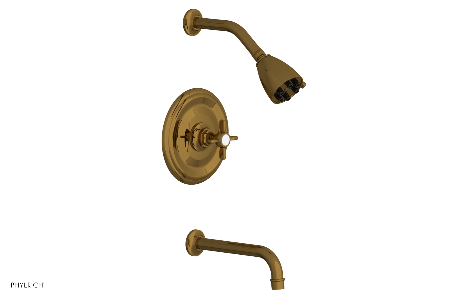 Jamestown Pressure Balance Tub & Shower Set with Cross Handle - Model 165-26 | Perfect for Bathroom Renovation & Modern Home Upgrade