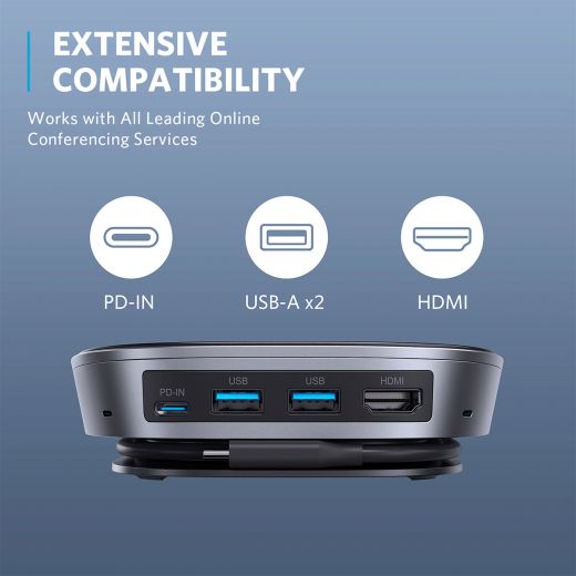 Anker PowerConf S360 Speakerphone with 360° Voice Pickup - Premium Conference Speaker for Clear Calls | Ideal for Home Office, Business Meetings & Remote Work