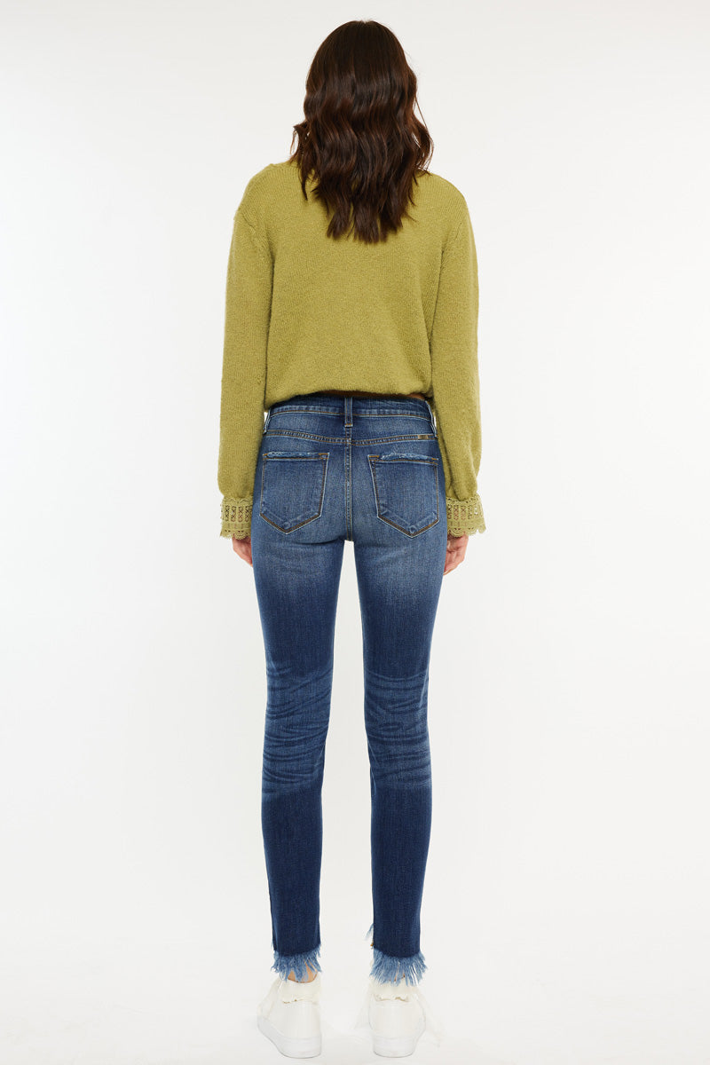 Christina High Rise Ankle Skinny Jeans for Women - Stretchy Slim Fit Denim Pants - Perfect for Casual Wear, Office & Date Nights