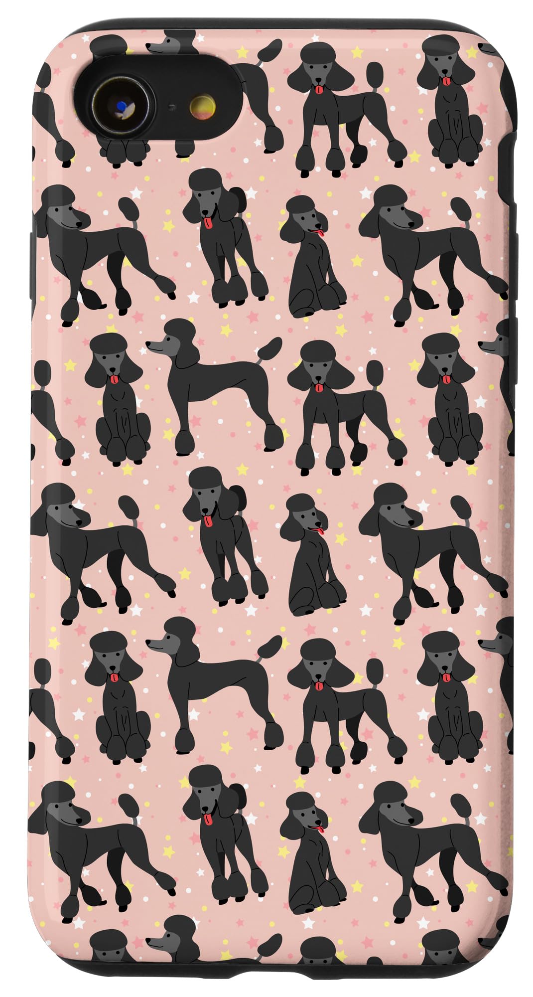 Funny Poodle Dog Pattern Phone Case for iPhone SE (2020) / 7 / 8 - Cute Poodle Design Protective Cover - Perfect Gift for Dog Lovers - Great for Daily Use, Work & Outdoor Activities