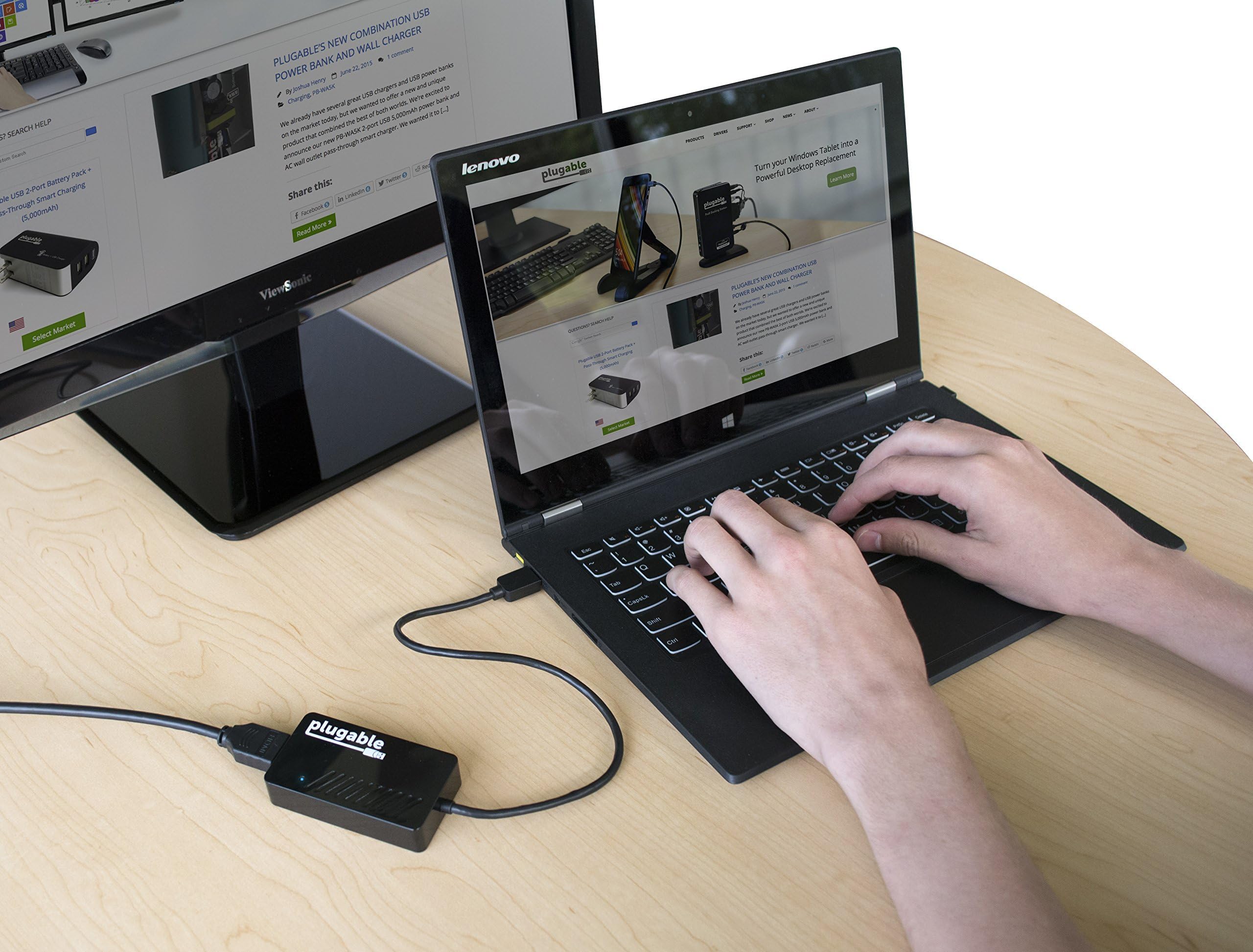 Plugable USB-C Docking Station with 60W PD Charging | USB 3.0 to HDMI 4K UHD Video Adapter | Thunderbolt 3 & USB-C Compatible for Windows Laptops | Perfect for Home Office & Remote Work Setup