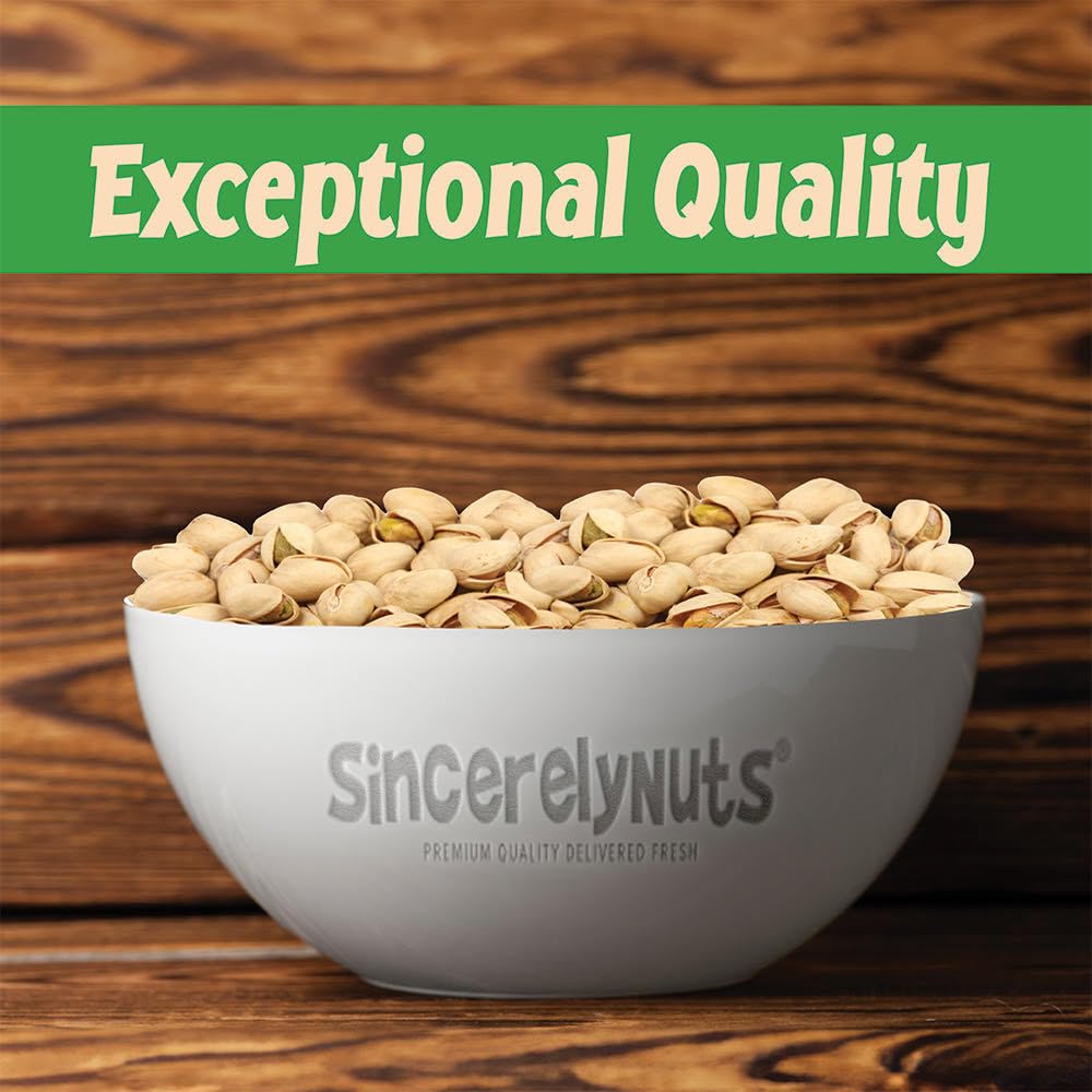 Premium Roasted & Salted Pistachios in Shell - 5Lb Bulk Bag | Healthy High Protein Snack | Rich in Fiber, Vitamins & Minerals | Kosher Gluten-Free Gourmet Nuts | Perfect for Snacking, Baking & Cooking | Party Favors & Gift Ideas