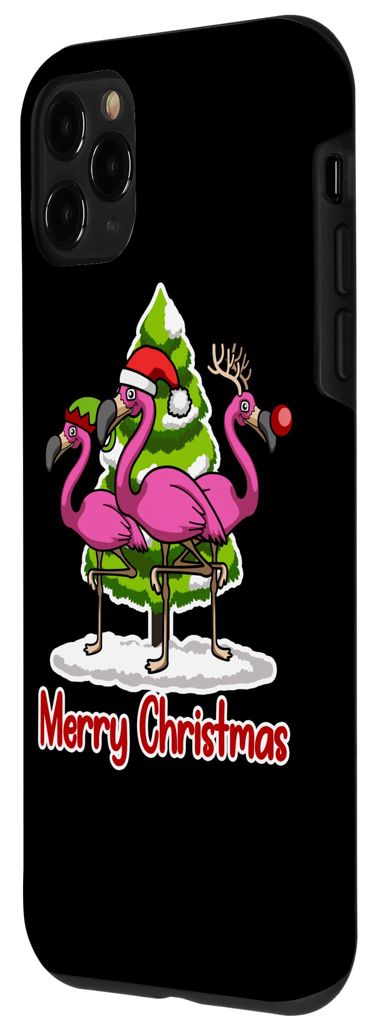 iPhone 11 Pro Christmas Case - Flamingo Santa Reindeer Elf Design for Women Girls & Kids | Perfect Holiday Gift for Xmas Party & Family Gatherings