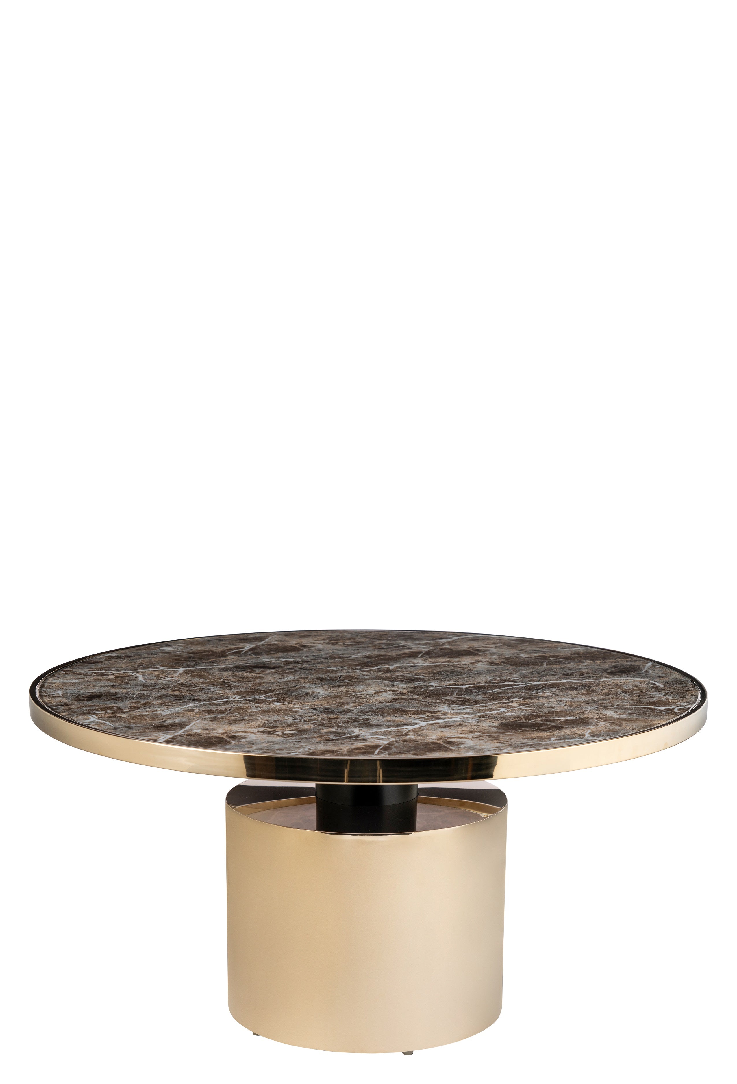 Modern Taylor Coffee Table - Brown & Gold Finish - Perfect for Living Room, Lounge & Office Decor