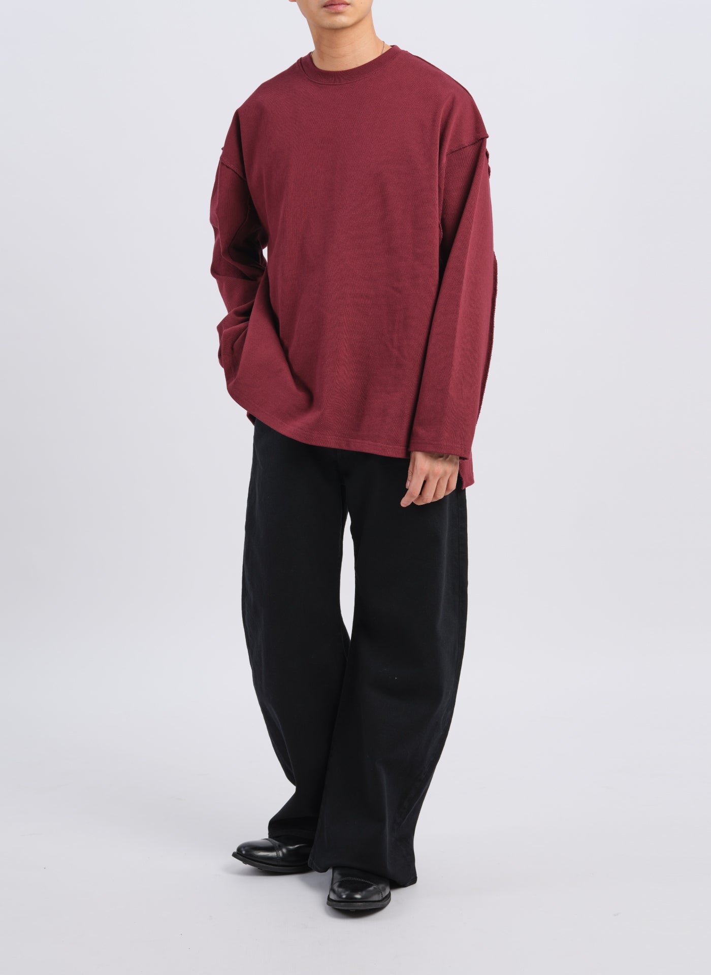 Premium Heavyweight Cotton Jersey Raw Edge T-Shirt for Women - Soft & Comfortable Casual Wear for Everyday Outfits