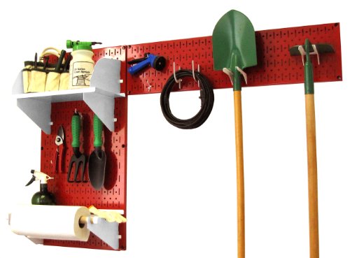 Red Pegboard White Accessories