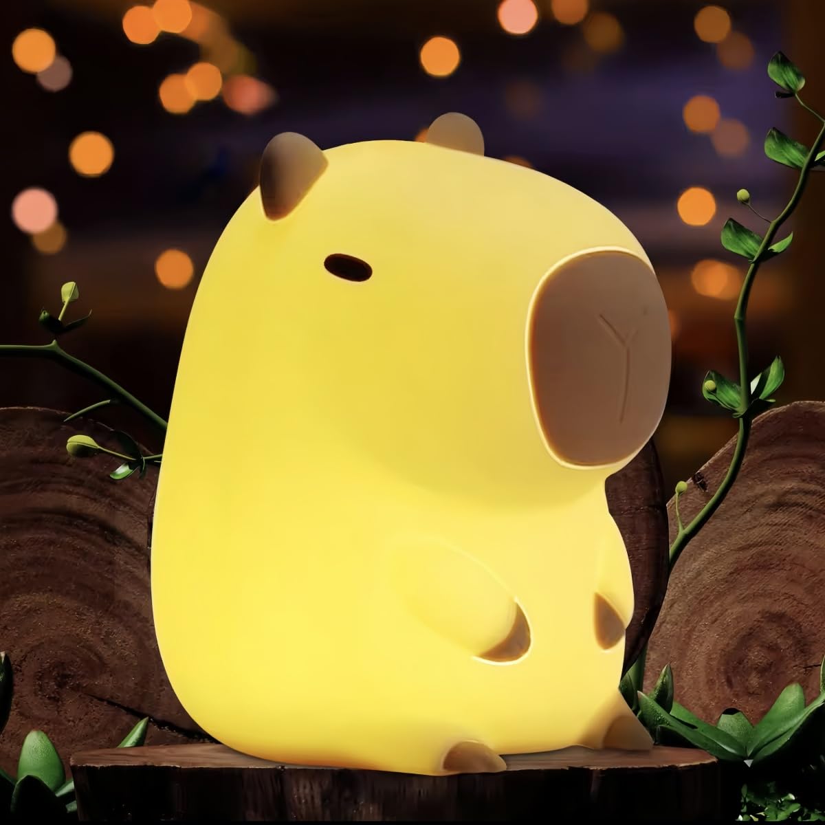 Cute Capybara LED Night Light - Dimmable Squishy Animal Lamp for Kids, Rechargeable Touch Nightlight for Nursery & Bedroom - Perfect Gift for Boys & Girls - Ideal for Dorm Decor, Baby Rooms & Nighttime Comfort