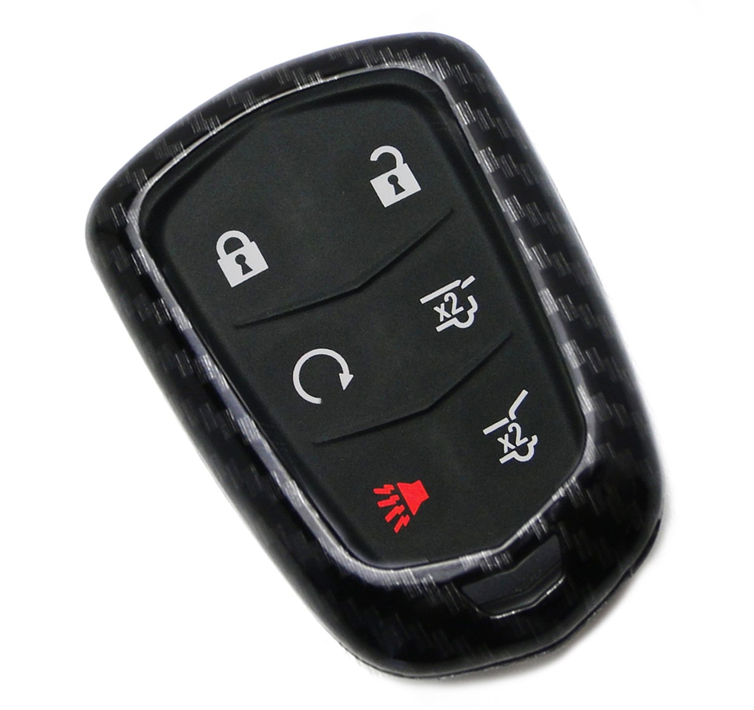 Premium Carbon Fiber Smart Key Fob Cover for 2015+ Cadillac ATS CTS XTS Escalade - Durable Replacement Case with Perfect Fit - Ideal for Daily Use, Car Protection & Style Upgrade