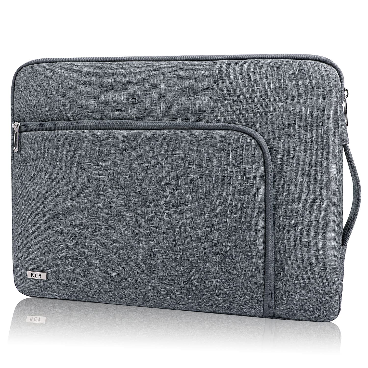 KCY 15-16 Inch Laptop Sleeve - Slim Protective Case for MacBook Air 15, MacBook Pro 15/16 M1 M2 (2020-2023), Surface Laptop 5/4, Dell XPS 15, HP & Asus Notebooks - Lightweight Computer Cover Bag in Grey | Perfect for Work, School & Travel