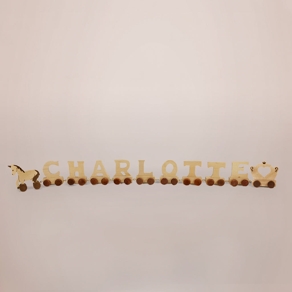 Personalized Name Train Gift - Custom Wooden Toy for Kids Birthday & Nursery Decor - Perfect for Baby Showers, Christenings & Room Decoration