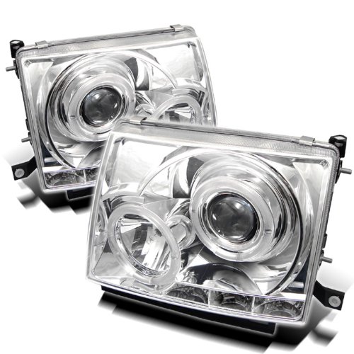 97-00 Toyota Tacoma LED Halo Headlights - Chrome/Clear Lens - High Visibility Night Driving & Off-Road Lighting