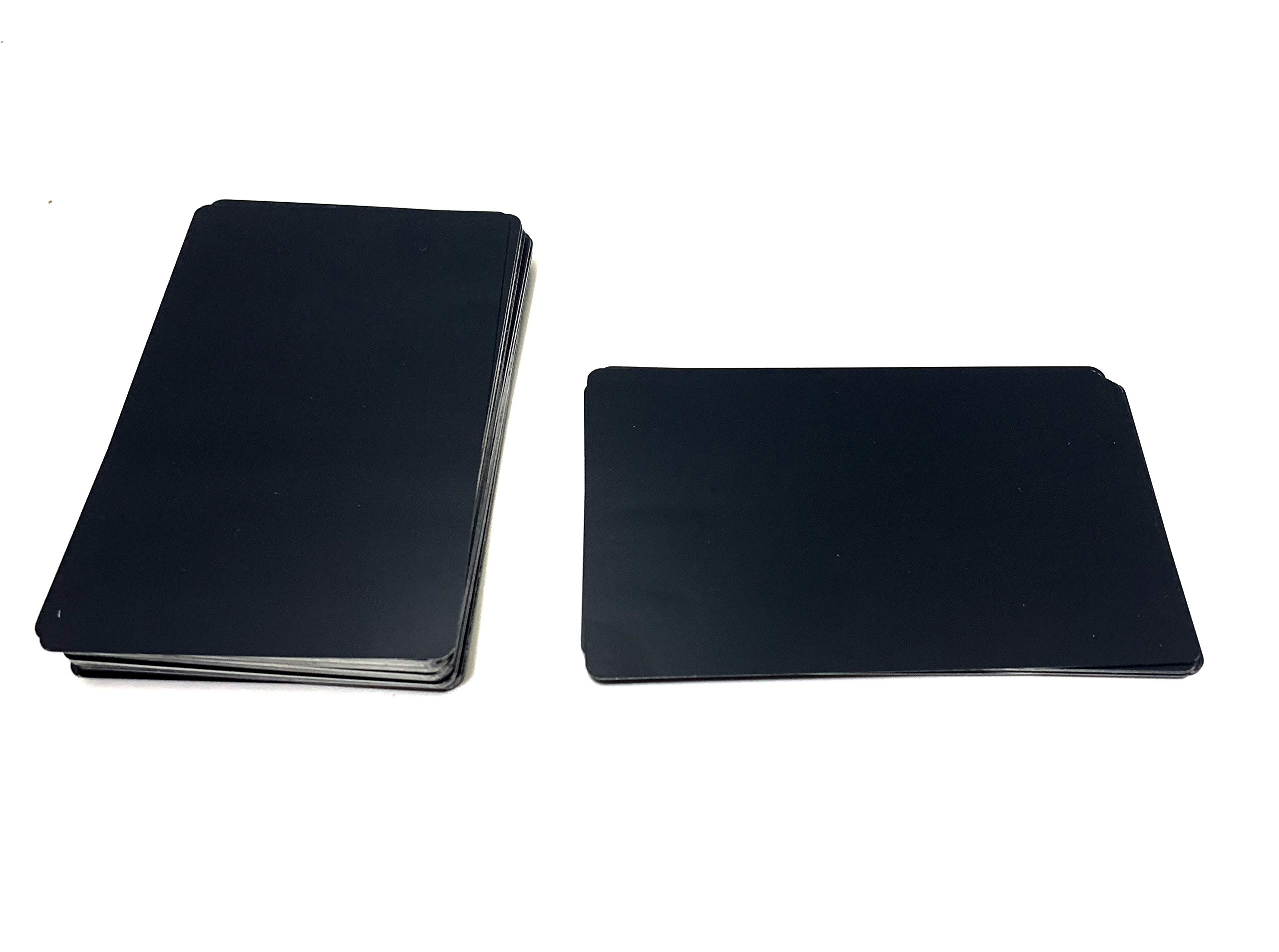 100 Premium Black Aluminum Business Card Blanks - Laser & CNC Engraving Compatible - Ideal for Professional Networking, Corporate Gifts, and Custom Branding