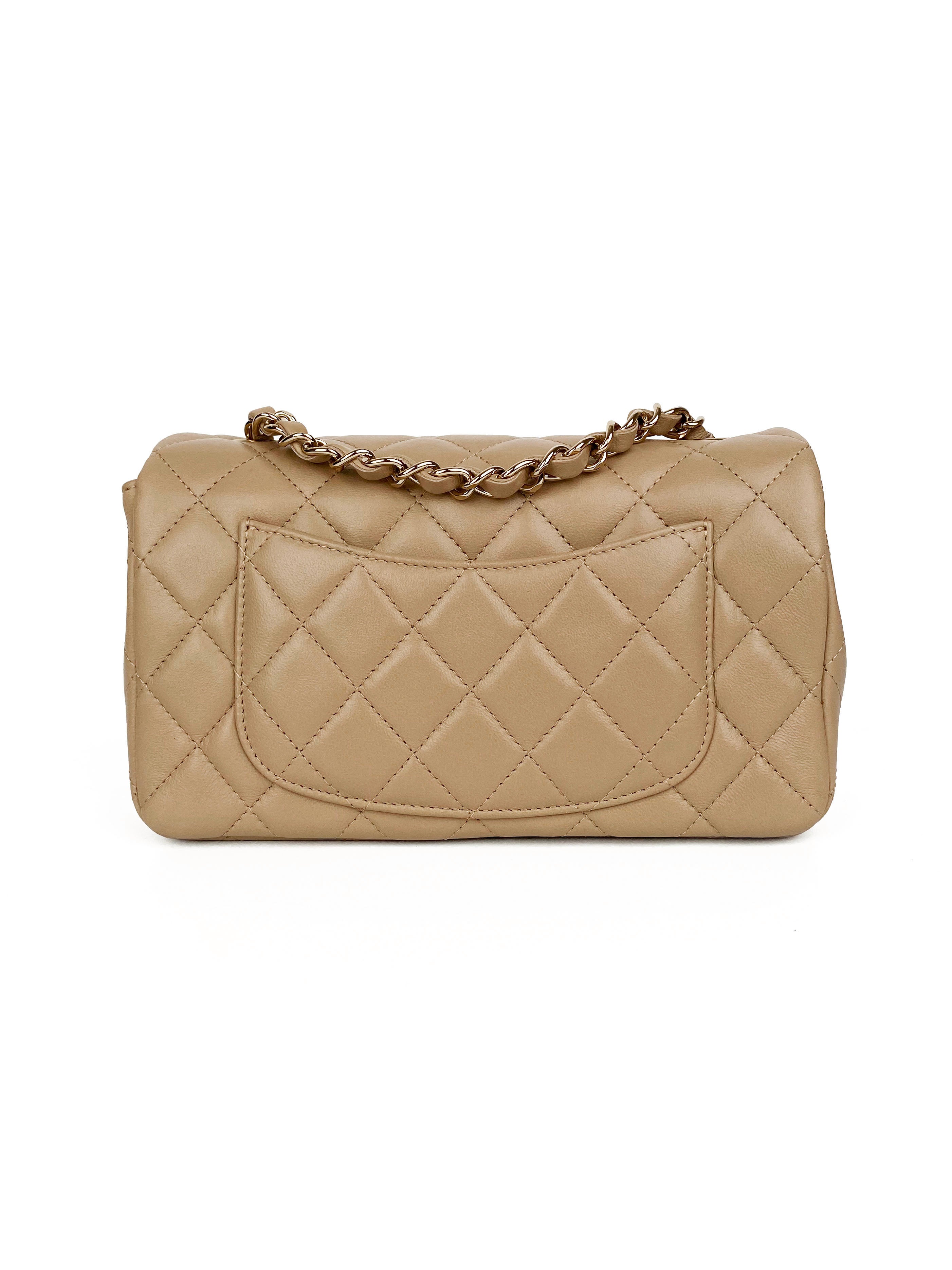 Chanel Light Brown Mini Flap Bag - Classic Quilted Leather Crossbody Purse for Women | Perfect for Date Night, Parties & Everyday Luxury