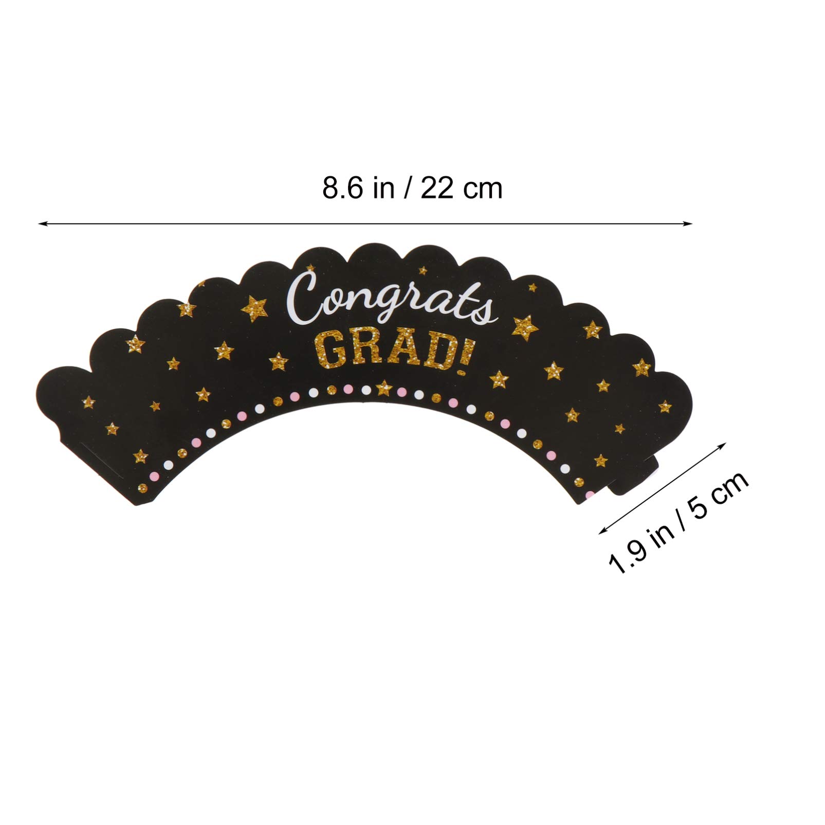 Graduation Cupcake Toppers & Baking Cups - 3 Sets of Hemoton Graduation Muffin Liners & Cake Wrappers - Perfect for Graduation Parties, School Celebrations & Dessert Displays