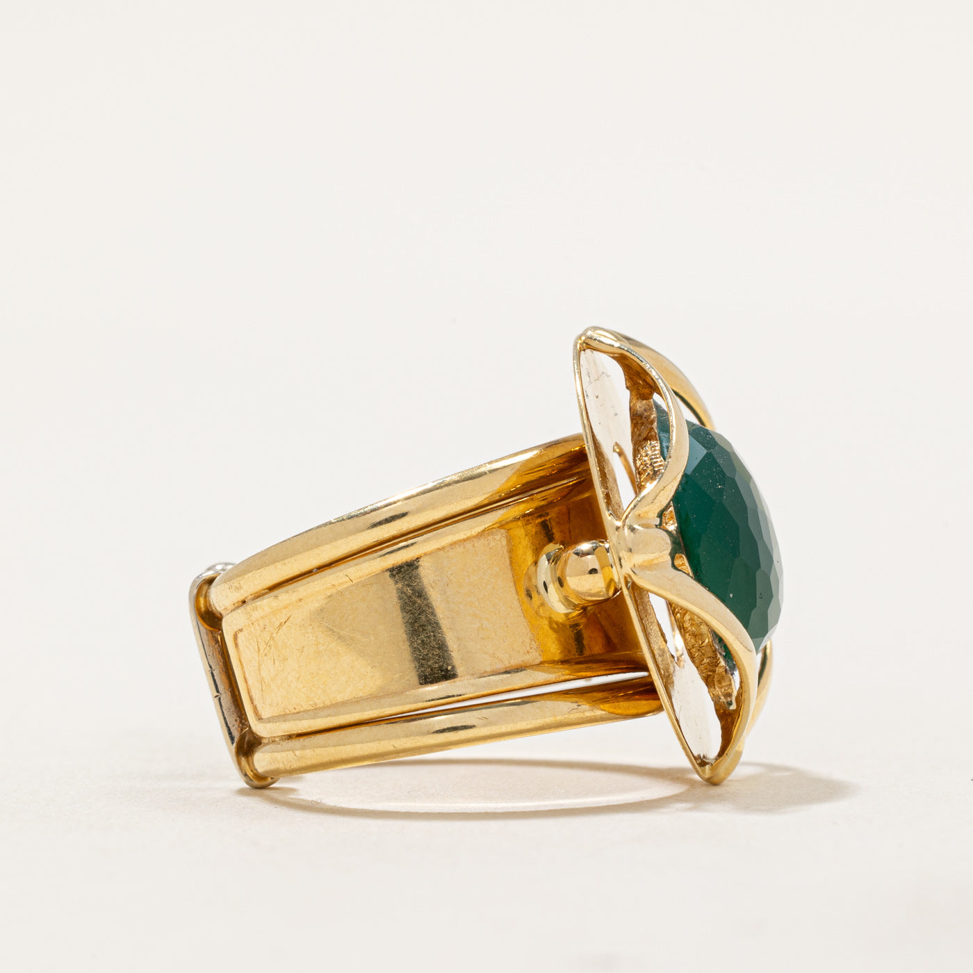 3.50ct Natural Chrysoprase Cabochon Cocktail Ring - Size 8 | Elegant Green Gemstone Jewelry for Women | Perfect for Evening Parties, Weddings & Special Occasions
