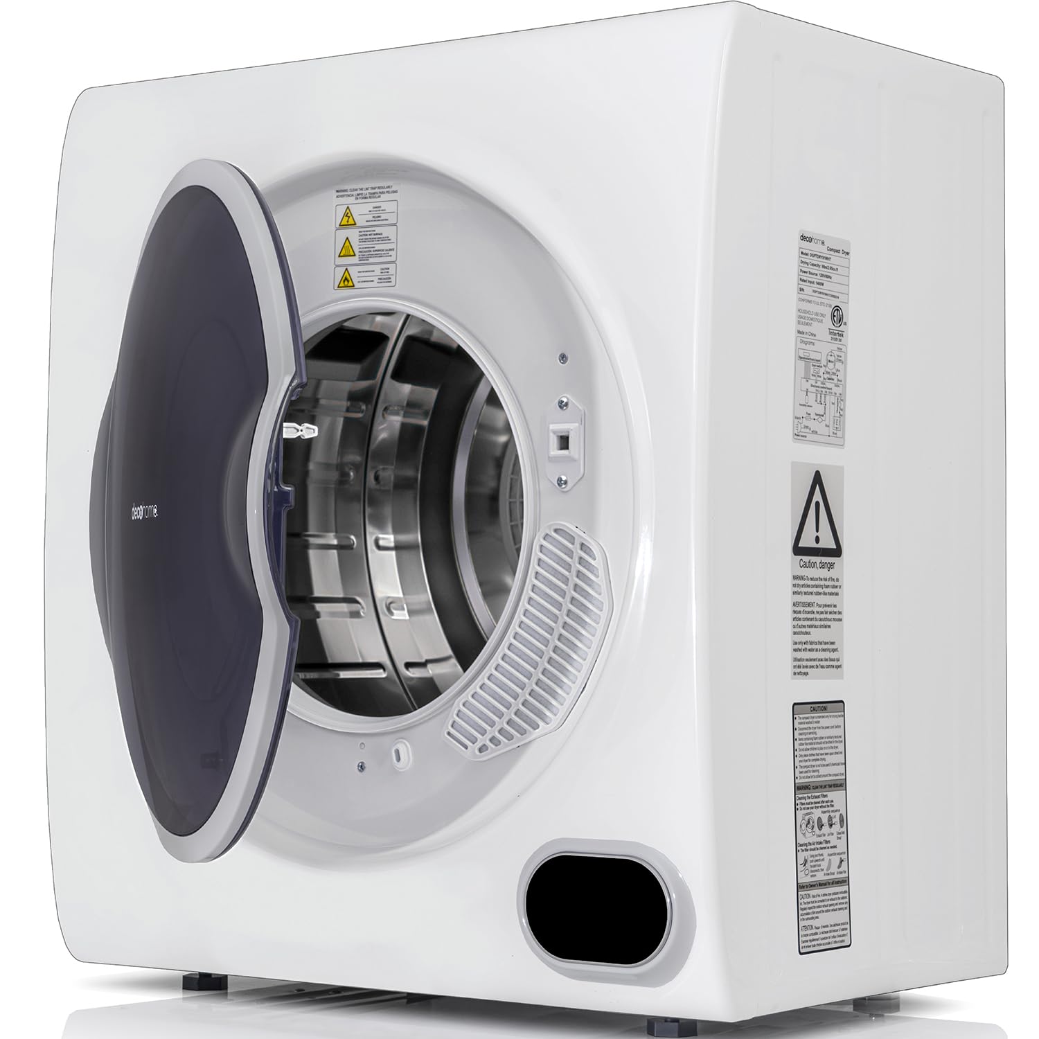 1400W Front Load Tumble Dryer with Stainless Steel Tub - 4 Drying Programs, Auto Humidity Sensor & LCD Touch Panel | Perfect for Apartments, Laundromats & Small Homes | Fast Drying & Energy Efficient