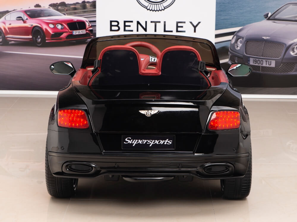 12V Bentley Continental Supersports Kids Electric Ride-On Car with Parent Remote Control - Black | Battery-Powered Toy Vehicle for Boys & Girls | Outdoor Play, Birthday Gifts, Backyard Fun