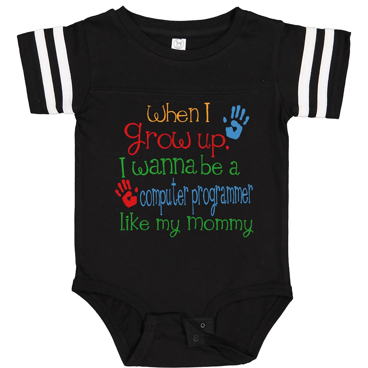 Inktastic Funny Computer Programmer Like Mommy Baby Bodysuit - Cute Coding Onesie for Infants & Toddlers - Perfect Gift for Tech-Savvy Parents & IT Professionals