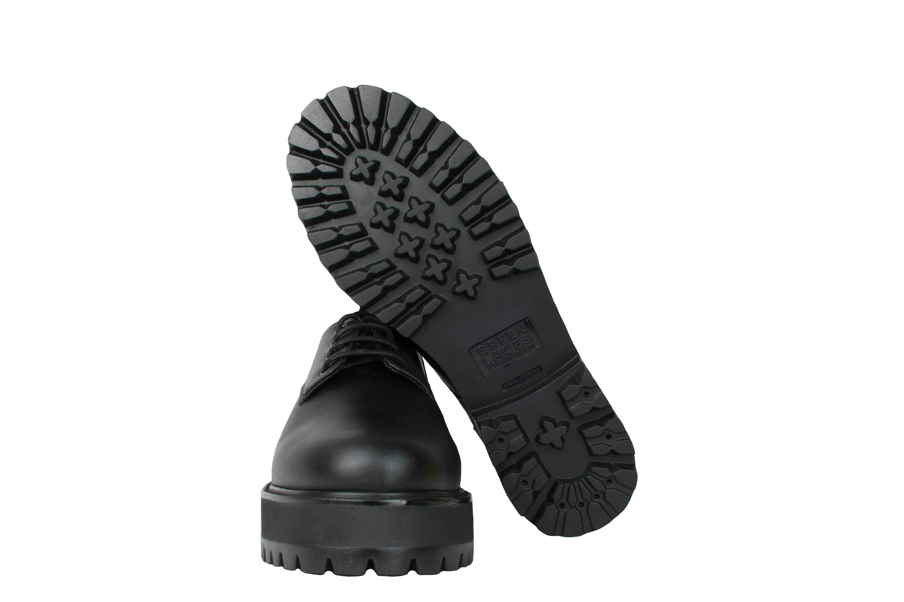 Farah Chunky Derby Shoes with Green Laces - Stylish Men's Casual & Dress Shoes for Office, Dating & Everyday Wear