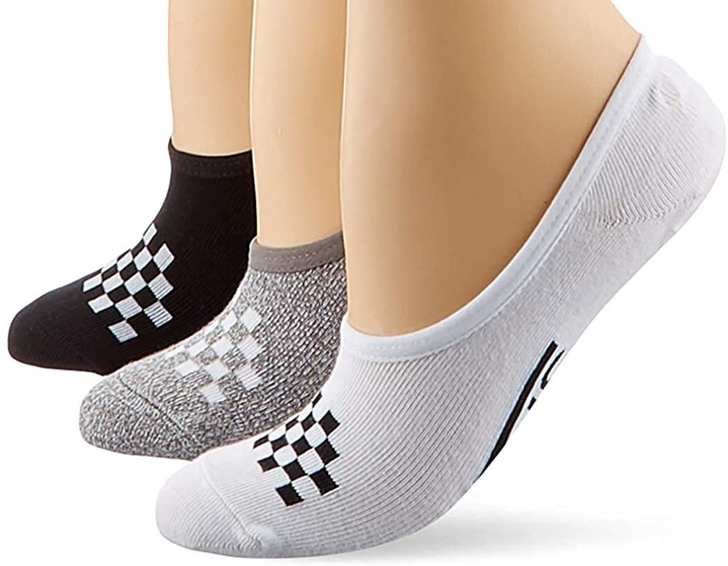 Vans Canoodle Super No-Show Socks for Women & Men - Breathable Low Cut Invisible Socks in White/Black - Perfect for Sneakers, Loafers, and Casual Shoes