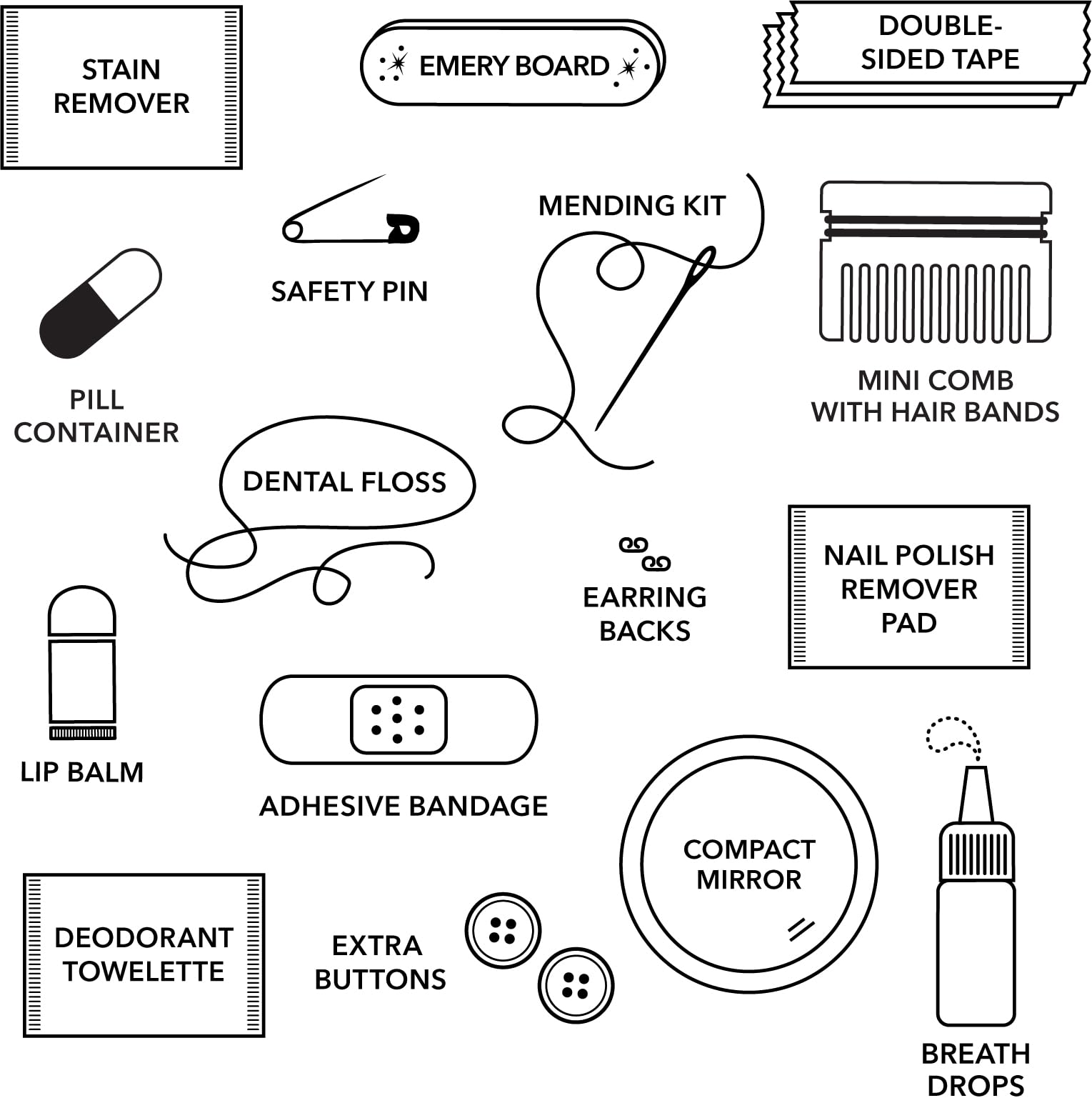 Pinch Provisions Minimergency Kit - 17 Travel-Sized Cosmetic Essentials for Women | Compact Beauty & Emergency Accessories | Perfect for Purse, Travel, Office & On-The-Go | Great Holiday & Birthday Gift Idea (Sherpa Blush)