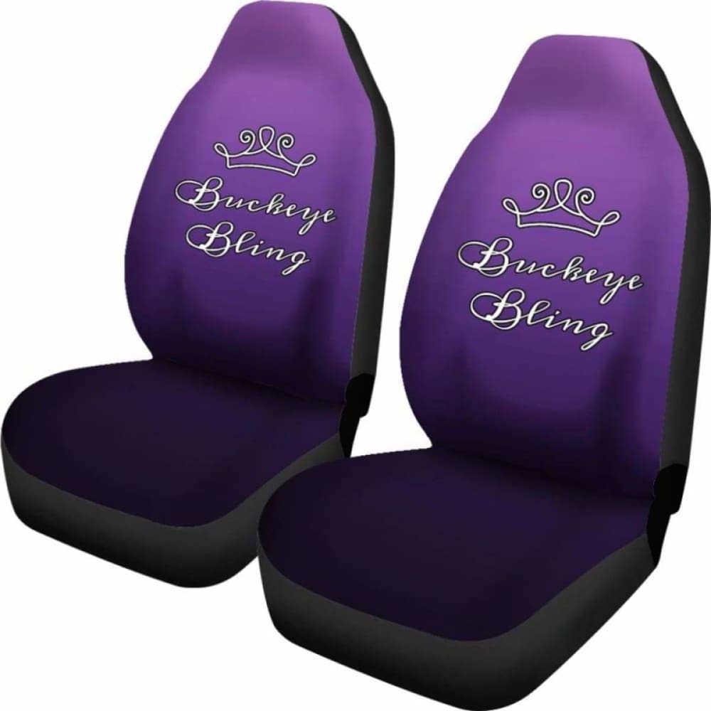 Buckeye Bling Car Seat Covers 105905 - Premium Custom Fit Seat Protectors for Cars, Trucks & SUVs - Perfect for Ohio State Fans, Road Trips & Everyday Commute