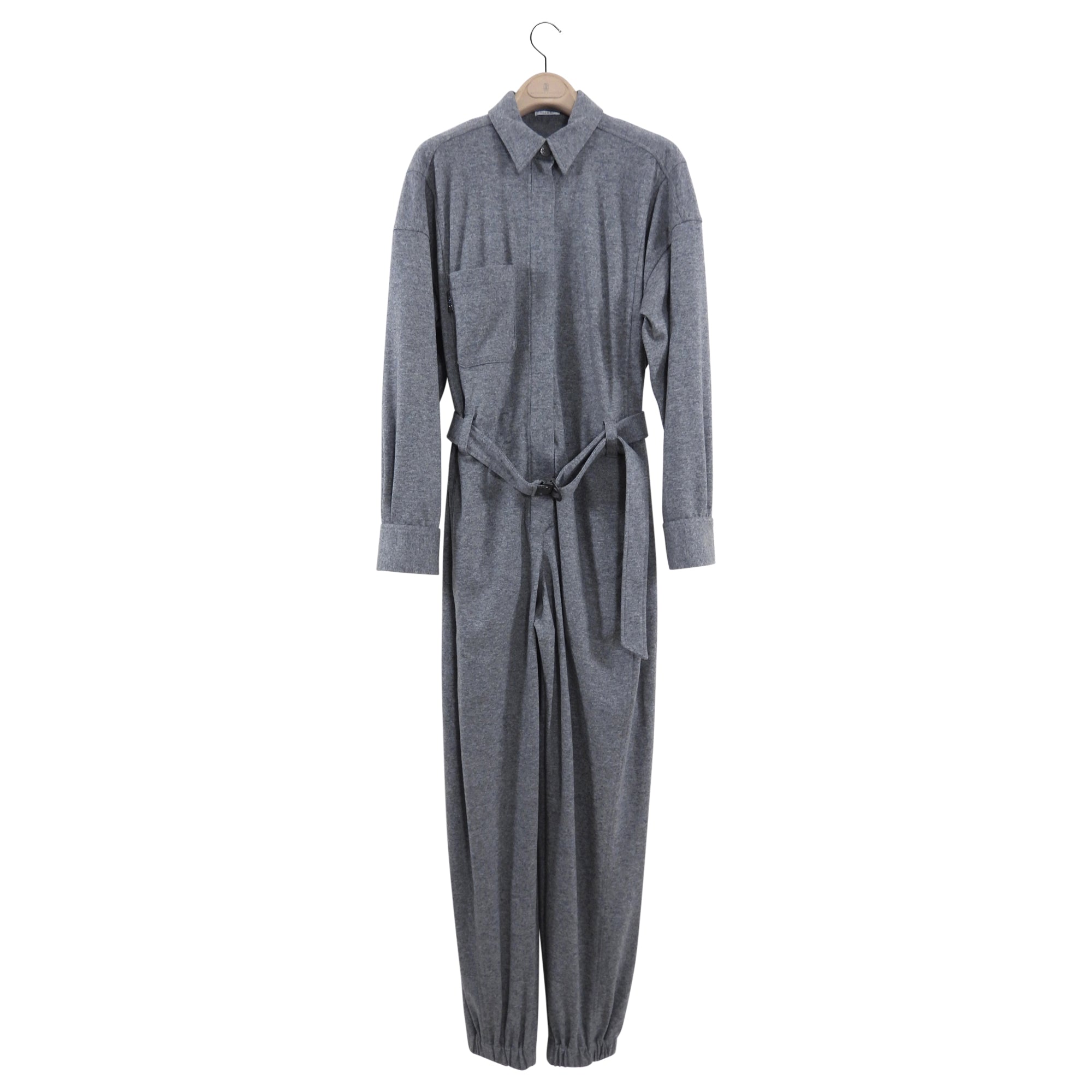 Brunello Cucinelli Women's Luxury Cashmere Jumpsuit - Soft Jersey Knit One-Piece Romper for Elegant Comfort | Perfect for Travel, Office & Evening Events