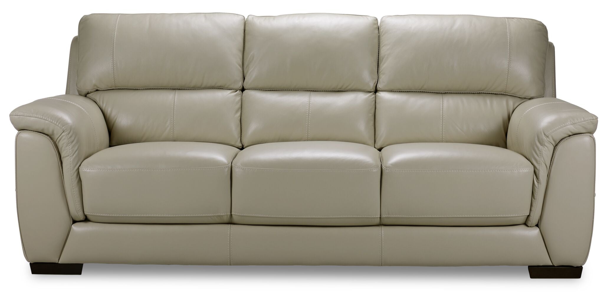Premium Avalon Leather Sofa in Oyster Grey Cream - Luxurious Modern Living Room Furniture for Home & Office Decor