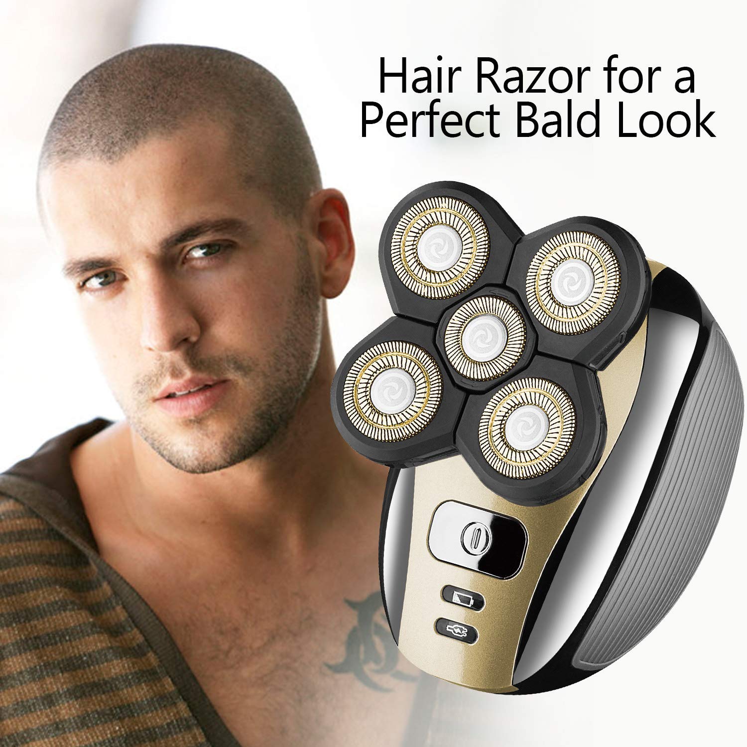 Premium Electric Razor for Men - Rechargeable Wet/Dry Shaver with Beard Trimmer & Bald Head Shaving Kit | Multifunctional Grooming Kit for Smooth Shaving at Home, Travel & Gym