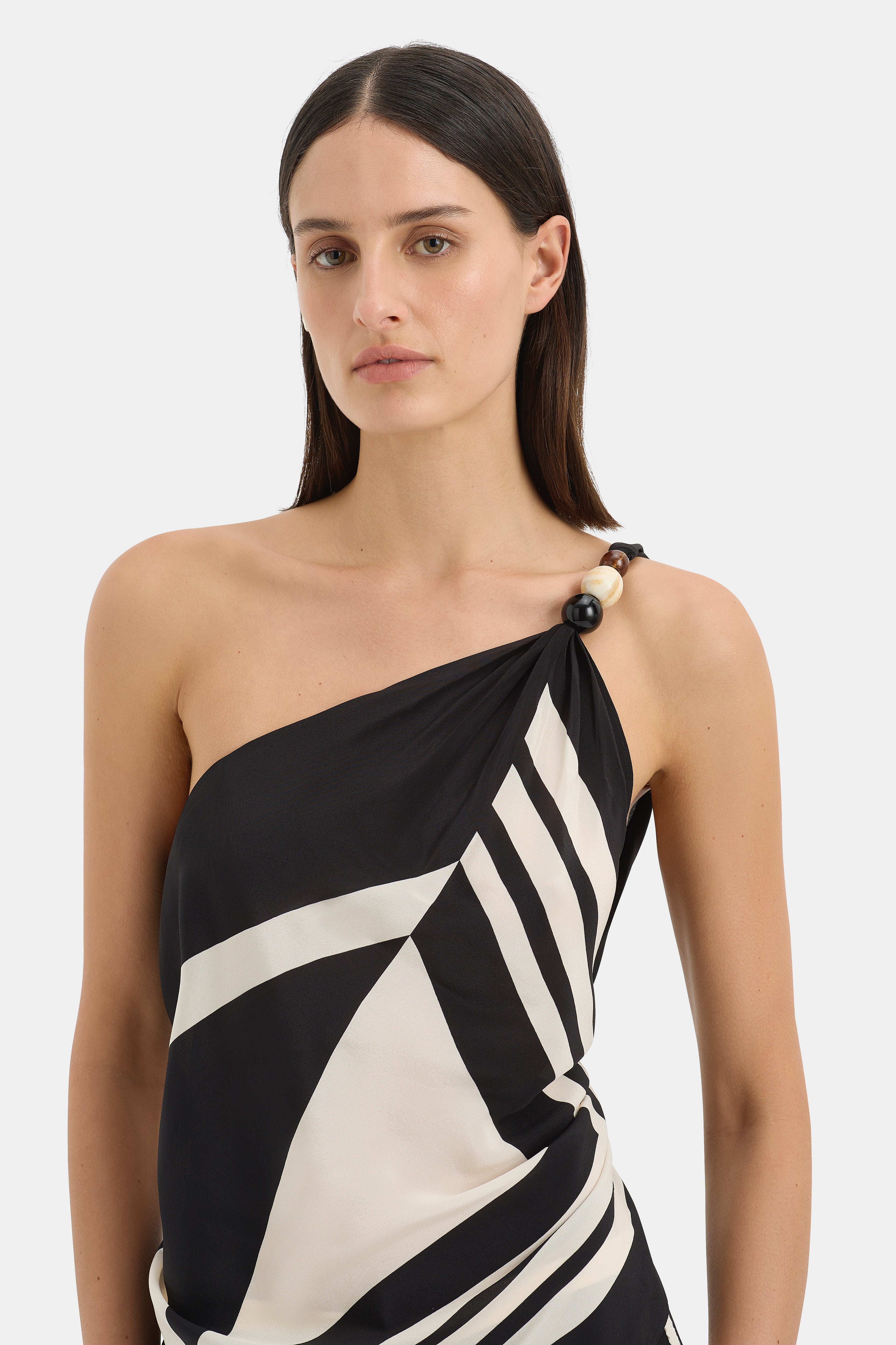 Pietra Wrap Top Milano Nero - Stylish Women's Wrap Blouse for Casual & Evening Wear