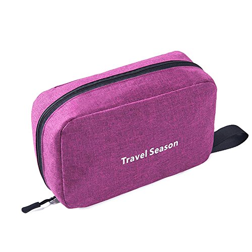 Portable Waterproof Toiletry Bag for Travel & Gym - Wine Red