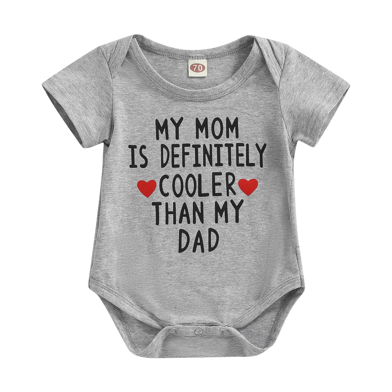 Tiacham Newborn Baby Summer Clothes - Cute Infant Romper Bodysuit with Funny Sayings for Baby Girls & Boys | Perfect Gift for Mom & Dad | Ideal for Playtime, Photo Shoots & Family Outings